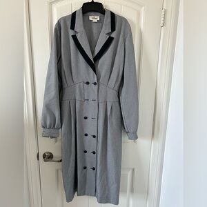 Vintage Worthington Houndstooth Double Breasted Dress Size 14T Made in USA